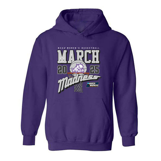 TCU - NCAA Women's Basketball : Aaliyah Roberson - NCAA® March Madness® 2025 Shersey Hooded Sweatshirt-0