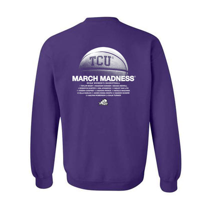 TCU - NCAA Women's Basketball : NCAA® March Madness® 2025 Roster Crewneck Sweatshirt-1