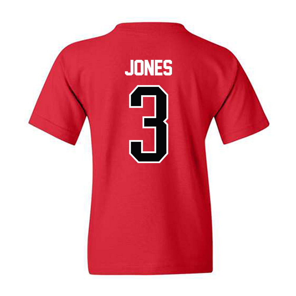 NC State - NCAA Women's Basketball : Zamareya Jones - NCAA® March Madness® 2025 Shersey Youth T-Shirt-1