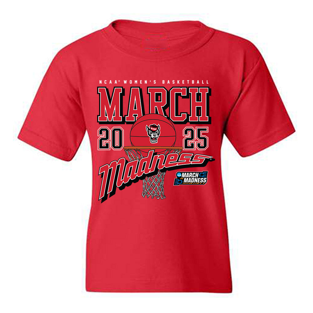 NC State - NCAA Women's Basketball : Qadence Samuels - NCAA® March Madness® 2025 Shersey Youth T-Shirt-0