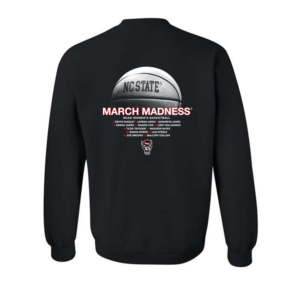 NC State - NCAA Women's Basketball : - NCAA® March Madness® 2025 Roster Crewneck Sweatshirt-1