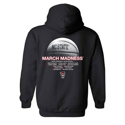 NC State - NCAA Women's Basketball : - NCAA® March Madness® 2025 Roster Hooded Sweatshirt-1