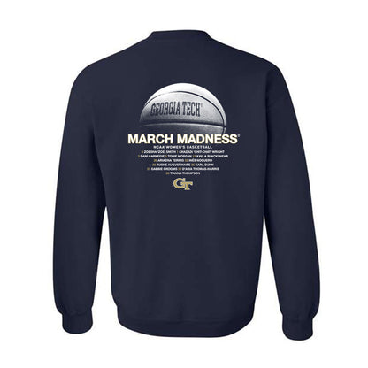 Georgia Tech - NCAA Women's Basketball : - NCAA® March Madness® 2025 Roster Crewneck Sweatshirt-1