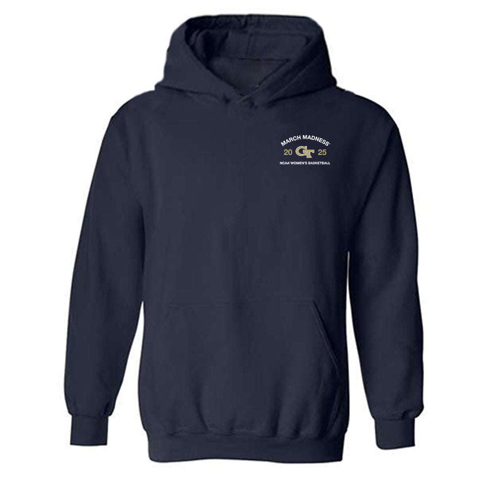 Georgia Tech - NCAA Women's Basketball : - NCAA® March Madness® 2025 Roster Hooded Sweatshirt-0