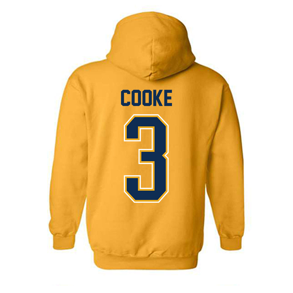 West Virginia - NCAA Women's Basketball : Gia Cooke - NCAA® March Madness® 2025 Shersey Hooded Sweatshirt-1