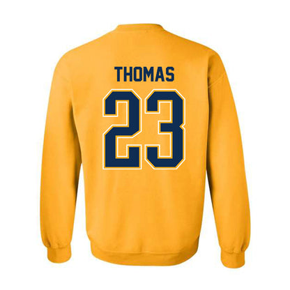 West Virginia - NCAA Women's Basketball : Jordan Thomas - NCAA® March Madness® 2025 Shersey Crewneck Sweatshirt-1