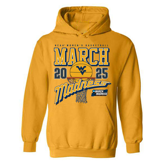 West Virginia - NCAA Women's Basketball : Loghan Johnson - NCAA® March Madness® 2025 Shersey Hooded Sweatshirt-0