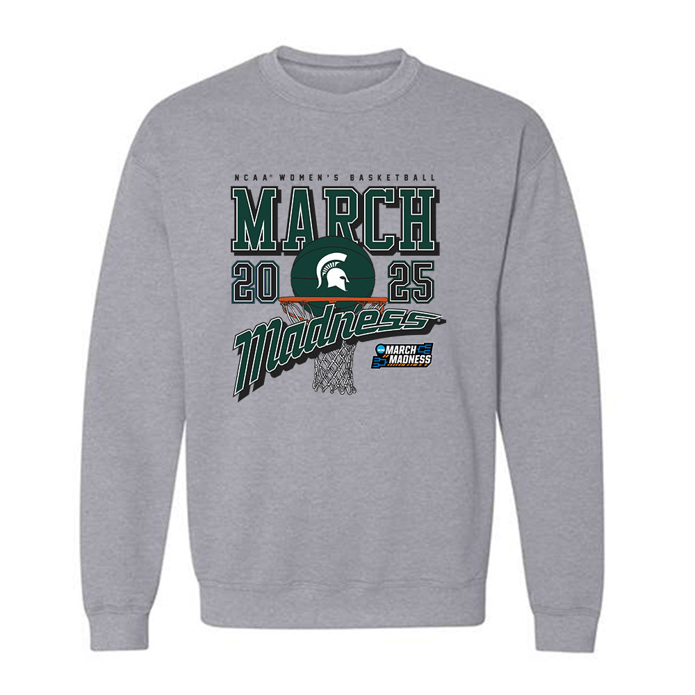 Michigan State - NCAA Women's Basketball : Lauren Walker - NCAA® March Madness® 2025 Shersey Crewneck Sweatshirt-0