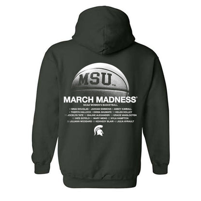 Michigan State - NCAA Women's Basketball : - NCAA® March Madness® 2025 Roster Hooded Sweatshirt-1