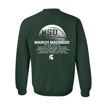 Michigan State - NCAA Women's Basketball : - NCAA® March Madness® 2025 Roster Crewneck Sweatshirt-1