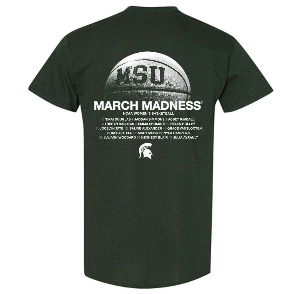 Michigan State - NCAA Women's Basketball : - NCAA® March Madness® 2025 Roster T-Shirt-1