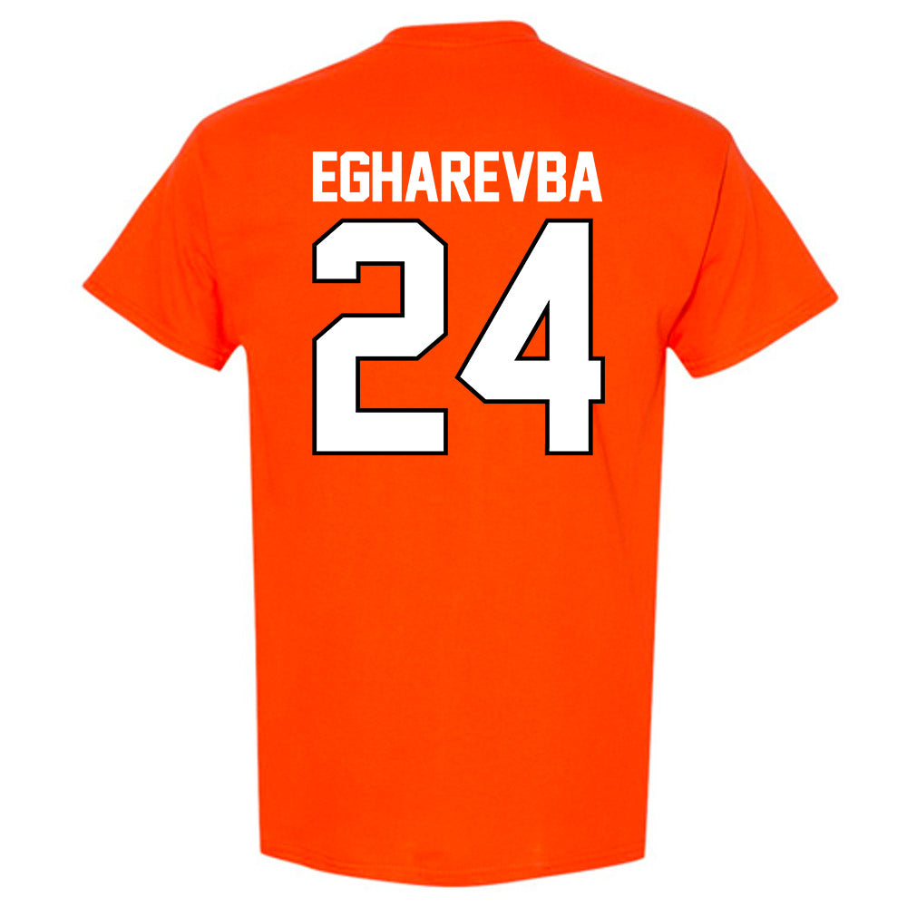Oklahoma State - NCAA Women's Basketball : Praise Egharevba - NCAA® March Madness® 2025 Shersey T-Shirt-1