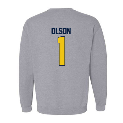 Michigan - NCAA Women's Basketball : Olivia Olson - NCAA® March Madness® 2025 Shersey Crewneck Sweatshirt-1
