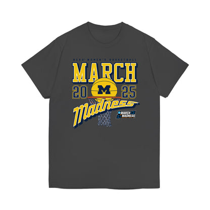 Michigan - NCAA Women's Basketball : Syla Swords - NCAA® March Madness® 2025 Shersey Premium T-Shirt-0