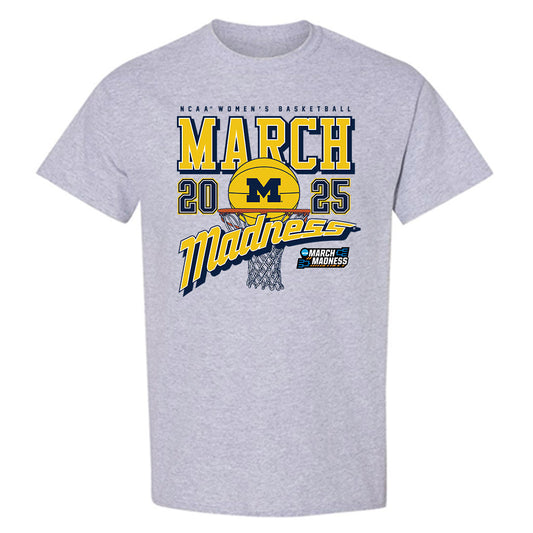 Michigan - NCAA Women's Basketball : Syla Swords - NCAA® March Madness® 2025 Shersey T-Shirt-0