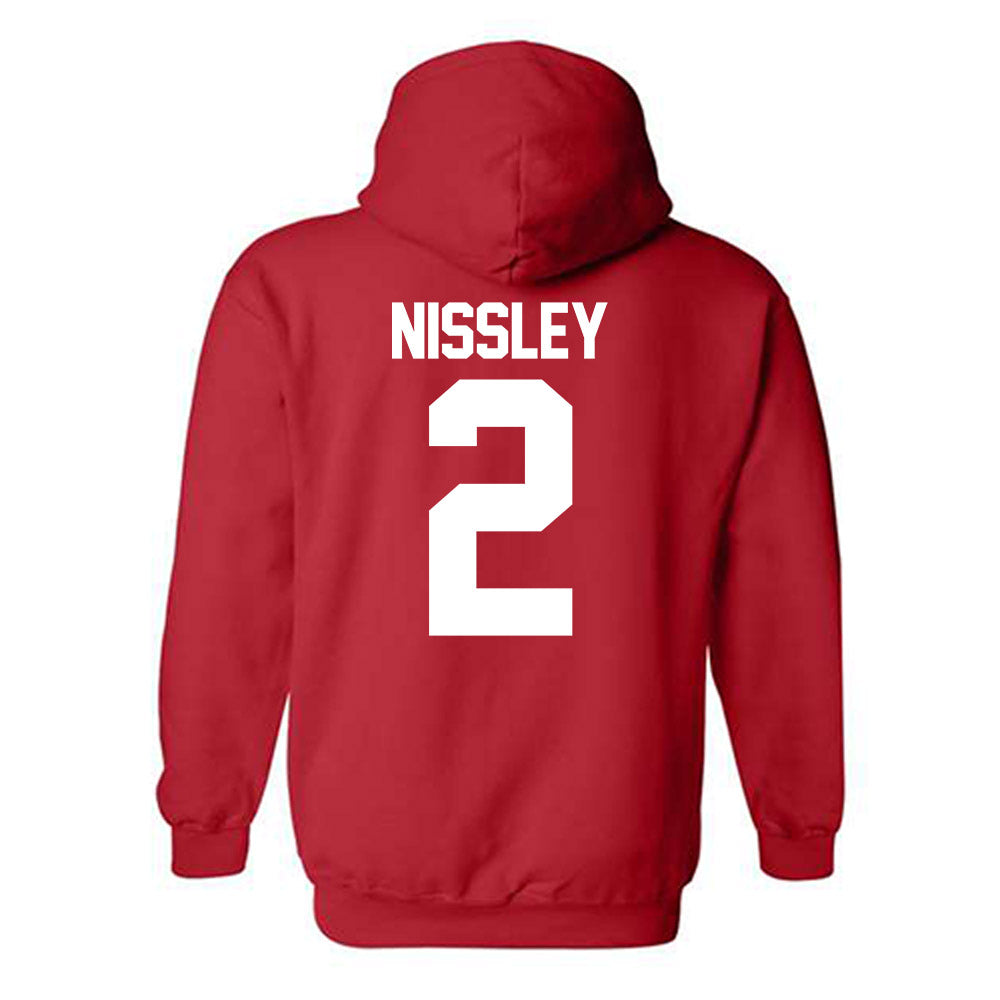 Nebraska - NCAA Women's Basketball : Logan Nissley - NCAA® March Madness® 2025 Shersey Hooded Sweatshirt-1
