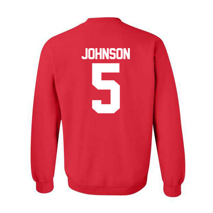 Nebraska - NCAA Women's Basketball : Claire Johnson - NCAA® March Madness® 2025 Shersey Crewneck Sweatshirt-1