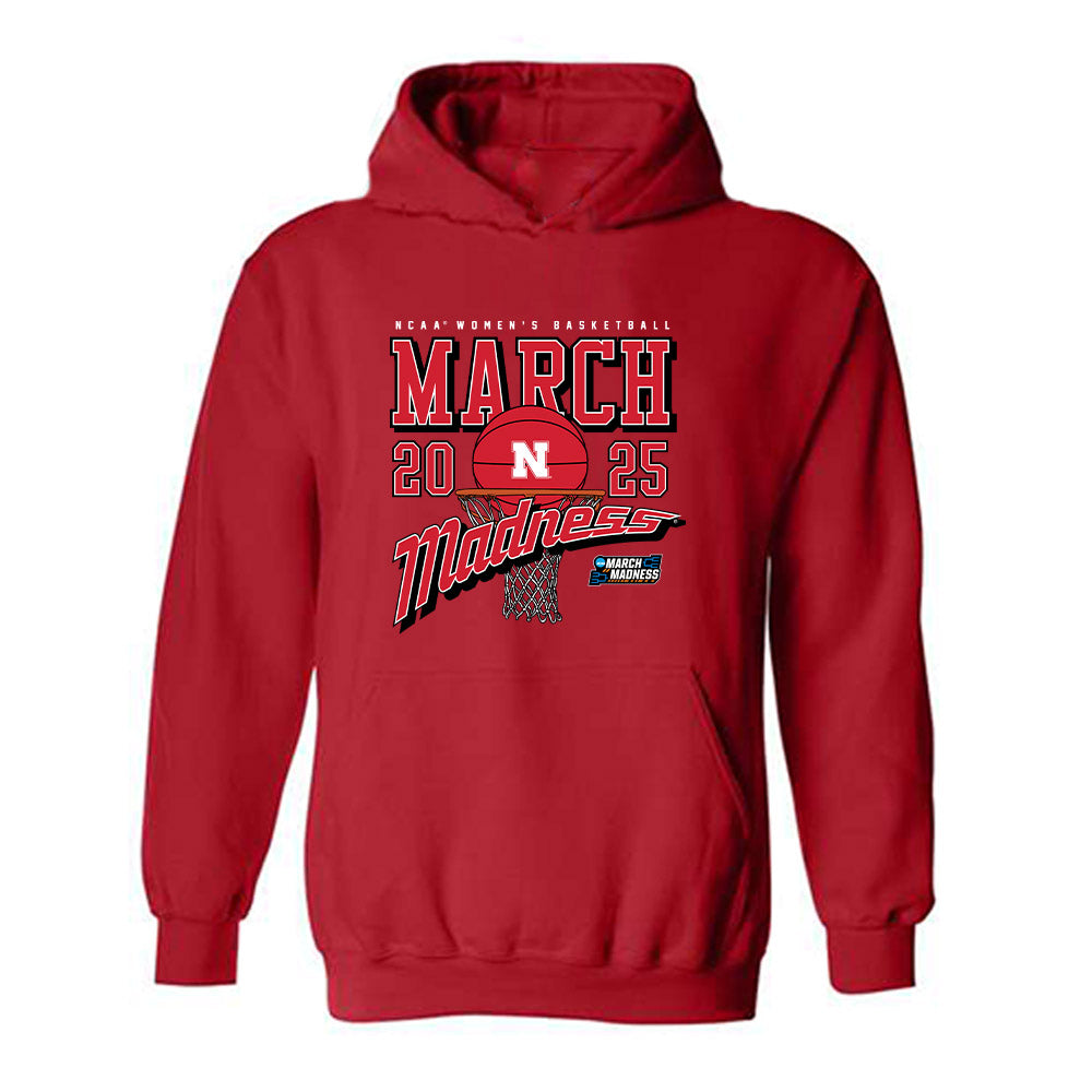 Nebraska - NCAA Women's Basketball : Natalie Potts - NCAA® March Madness® 2025 Shersey Hooded Sweatshirt-0