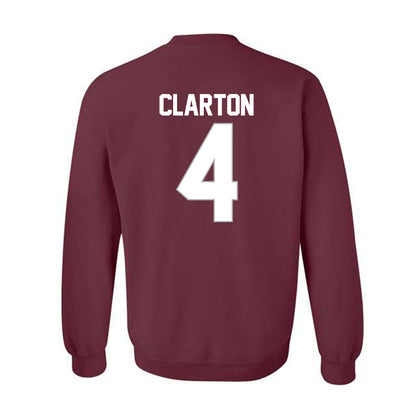 Troy - NCAA Men's Basketball : Emmanuel Clarton - NCAA® March Madness® 2025 Shersey Crewneck Sweatshirt-1