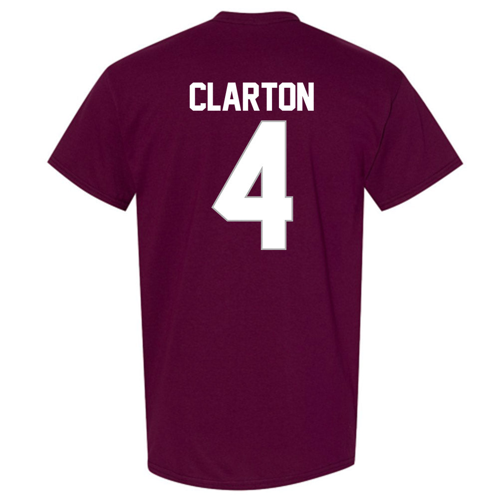 Troy - NCAA Men's Basketball : Emmanuel Clarton - NCAA® March Madness® 2025 Shersey T-Shirt-1