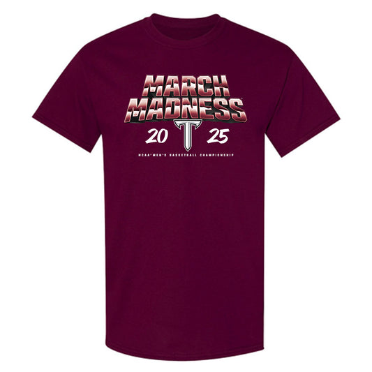 Troy - NCAA Men's Basketball : Cooper Campbell - NCAA® March Madness® 2025 Shersey T-Shirt-0