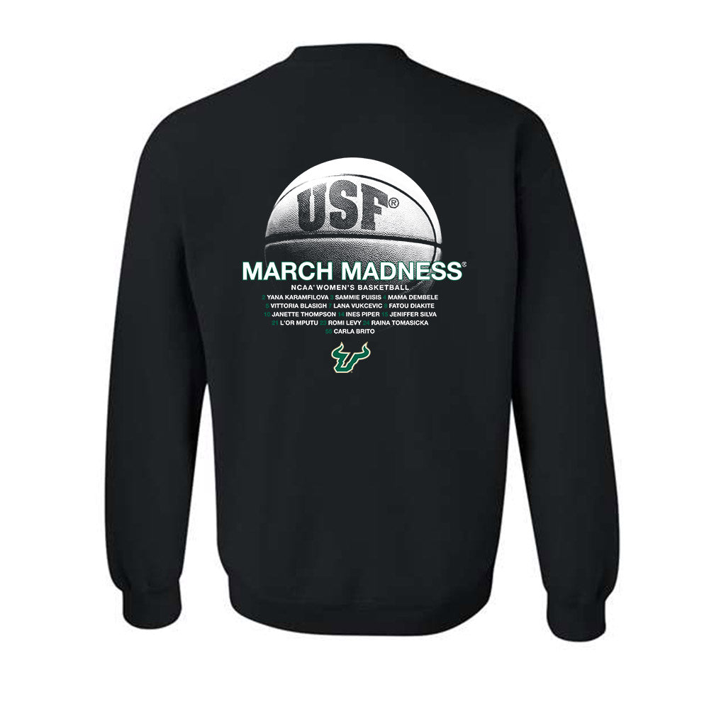 USF - NCAA Women's Basketball : - NCAA® March Madness® 2025 Roster Crewneck Sweatshirt-1