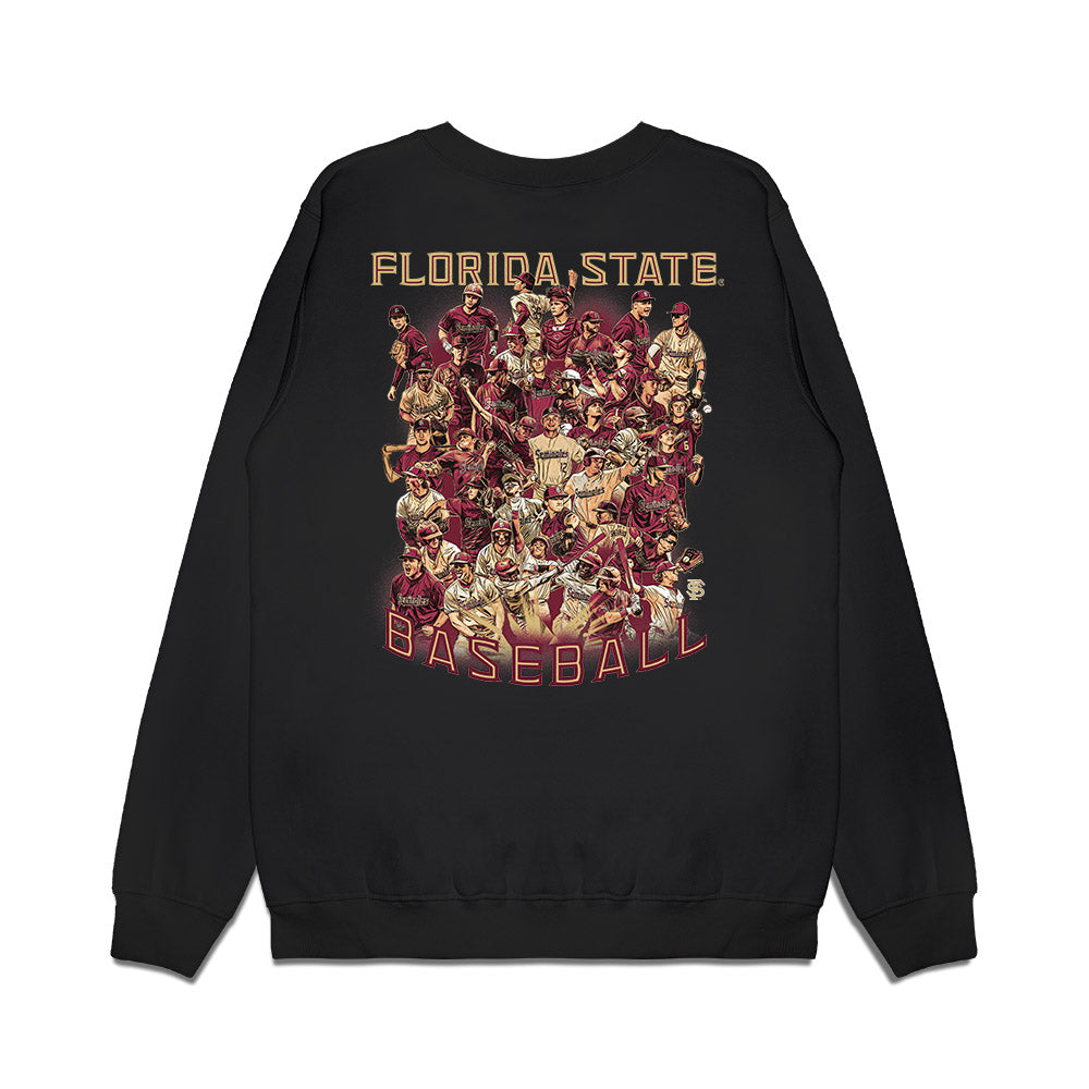 FSU - NCAA Baseball : - Team Collage Premium Crewneck Sweatshirt-1