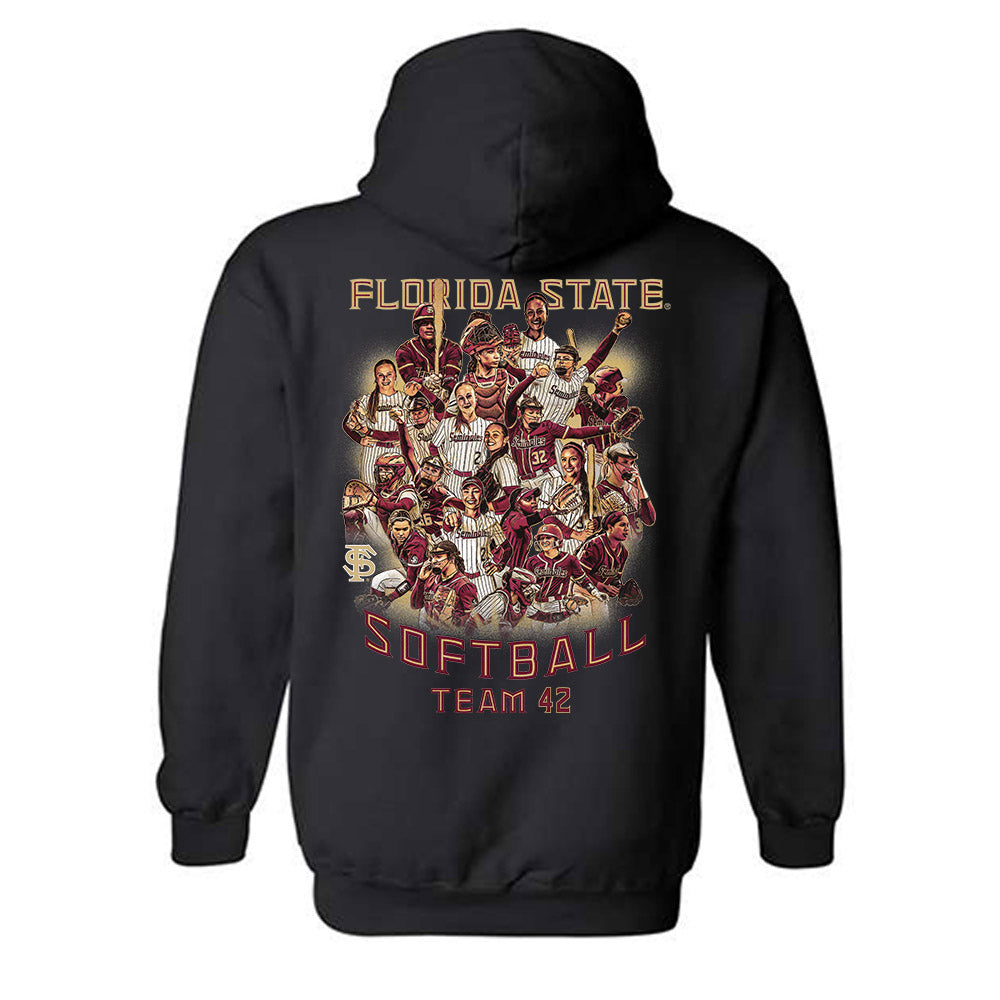 FSU - NCAA Softball : - Team Collage Hooded Sweatshirt-1