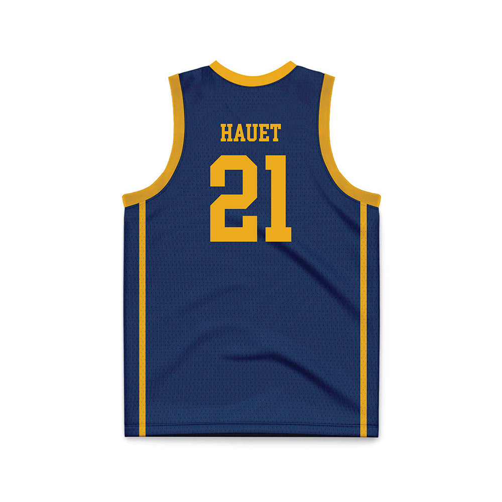 West Virginia - NCAA Men's Basketball : Niyol Hauet - Blue Basketball Jersey-1