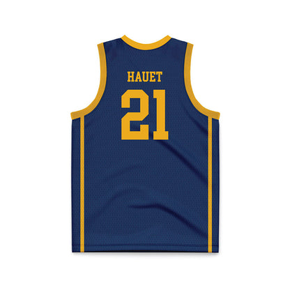 West Virginia - NCAA Men's Basketball : Niyol Hauet - Blue Basketball Jersey-1