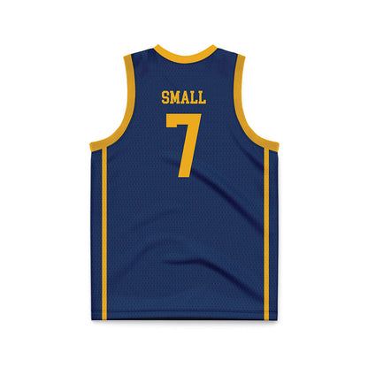 West Virginia - NCAA Men's Basketball : Javon Small - Blue Basketball Jersey-1