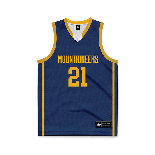 West Virginia - NCAA Men's Basketball : Niyol Hauet - Blue Basketball Jersey-0