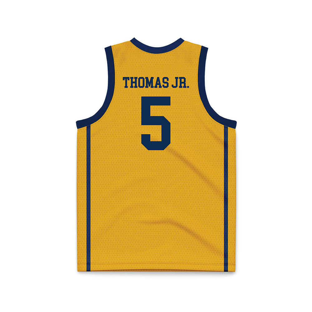West Virginia - NCAA Men's Basketball : DJ Thomas Jr. - Basketball Jersey-1