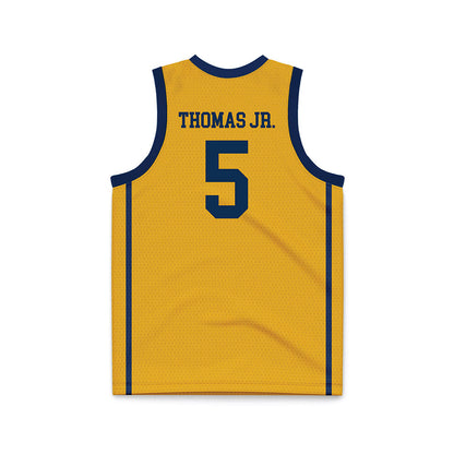 West Virginia - NCAA Men's Basketball : DJ Thomas Jr. - Basketball Jersey-1