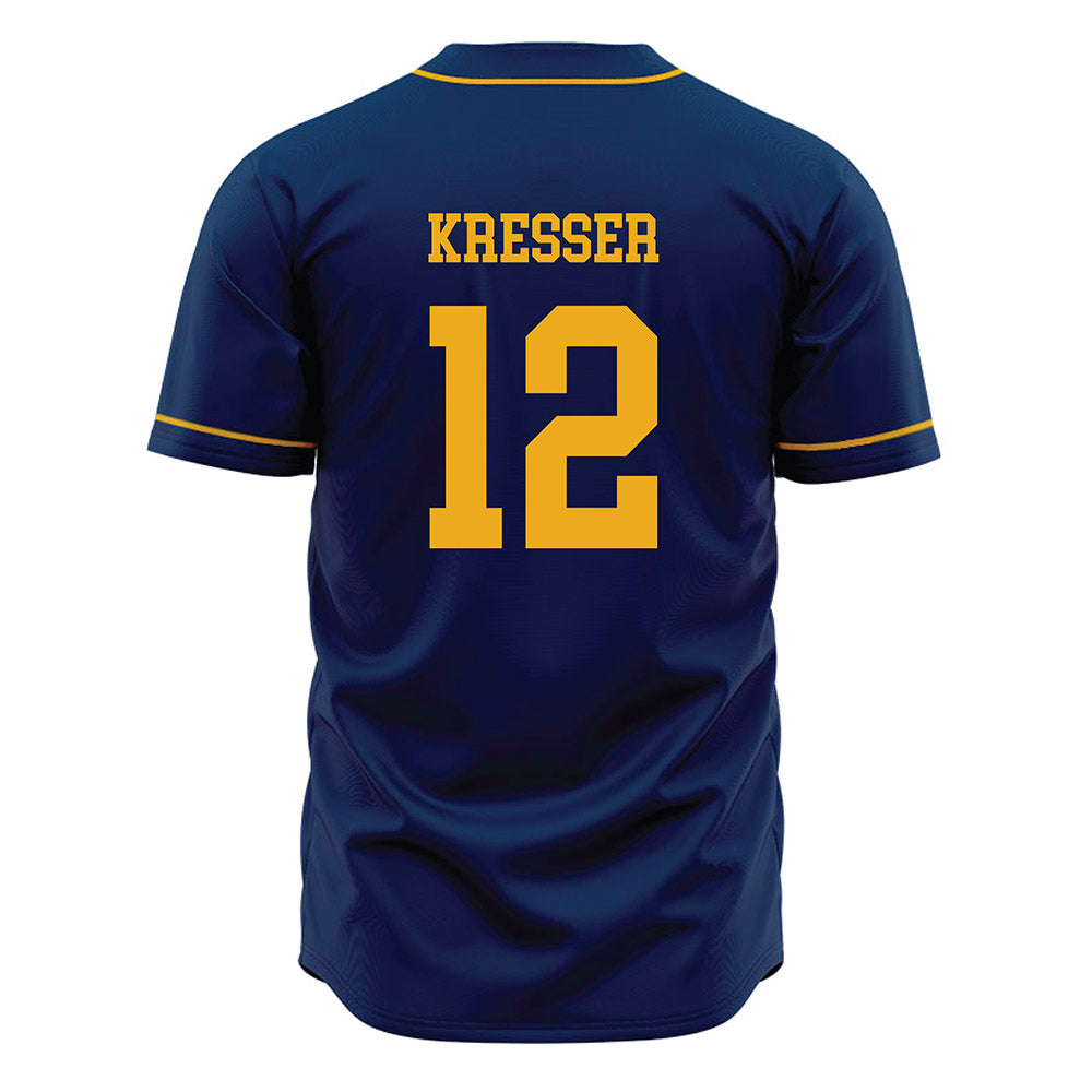 West Virginia - NCAA Baseball : Brodie Kresser - Home Jersey-1