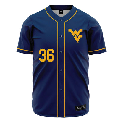 West Virginia - NCAA Baseball : Noah Short - Home Jersey-0