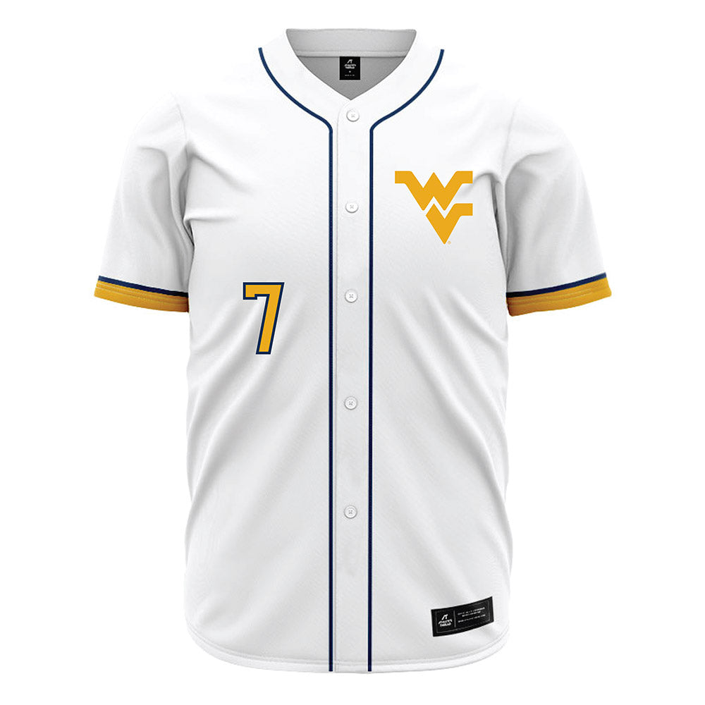 West Virginia - NCAA Baseball : Maxwell Molessa - Away Fashion Jersey-0