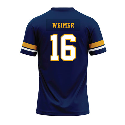 West Virginia - NCAA Football : Jeffrey Weimer - Blue Premium Football Jersey-1