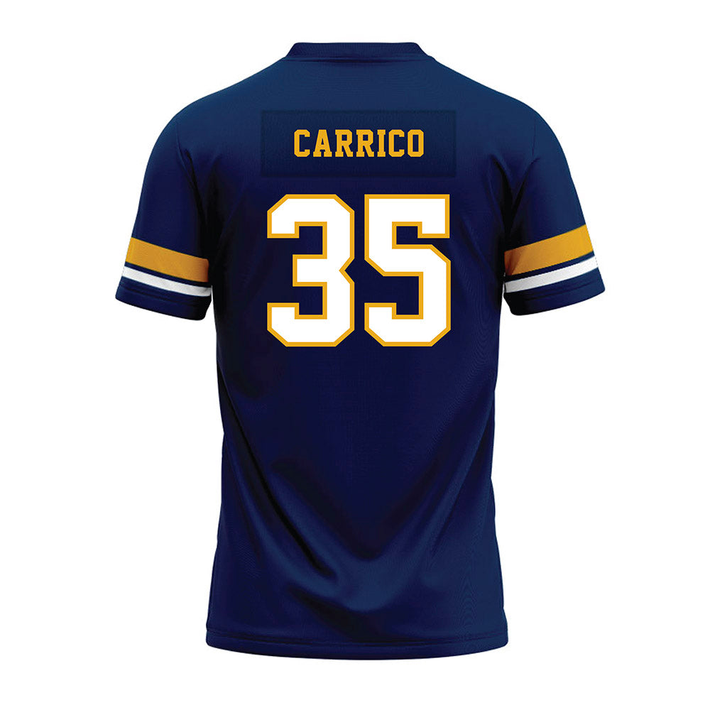 West Virginia - NCAA Football : Reid Carrico - Blue Premium Football Jersey-1