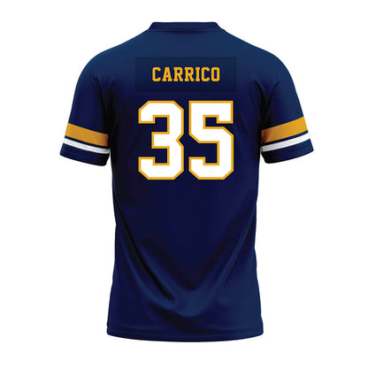 West Virginia - NCAA Football : Reid Carrico - Blue Premium Football Jersey-1