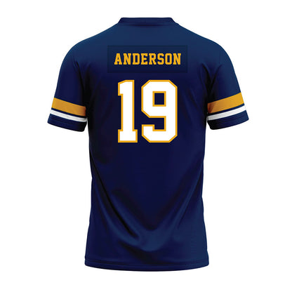 West Virginia - NCAA Football : Max Anderson - Blue Premium Football Jersey-1