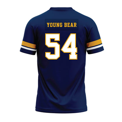 West Virginia - NCAA Football : Walter Young Bear - Blue Premium Football Jersey-1