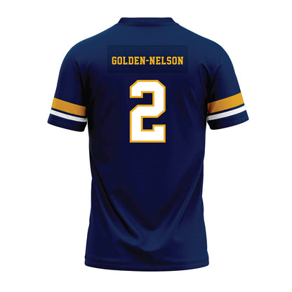 West Virginia - NCAA Football : Devonte Golden-Nelson - Blue Premium Football Jersey-1