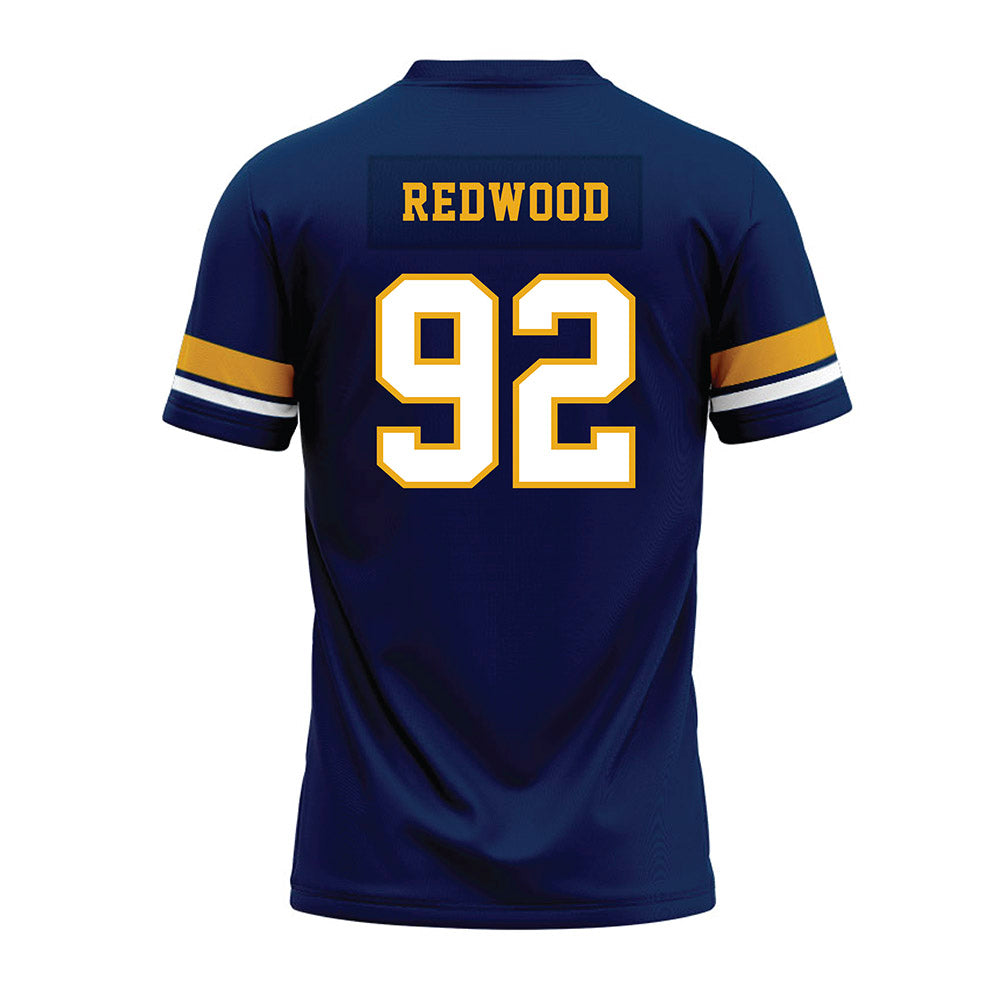 West Virginia - NCAA Football : Asani Redwood - Blue Premium Football Jersey-1