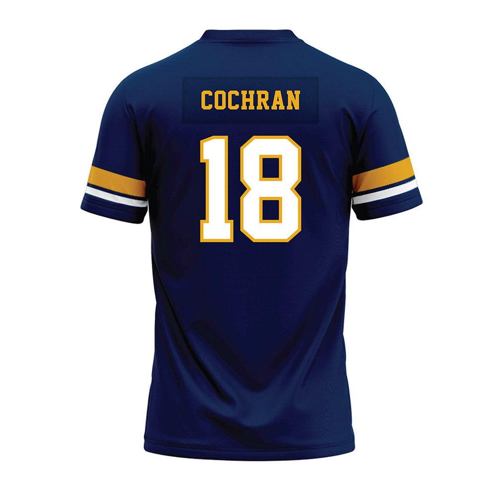 West Virginia - NCAA Football : Grant Cochran - Blue Premium Football Jersey-1