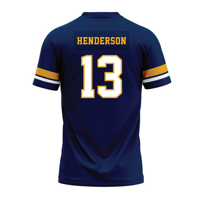 West Virginia - NCAA Football : Jaylen Henderson - Blue Premium Football Jersey-1
