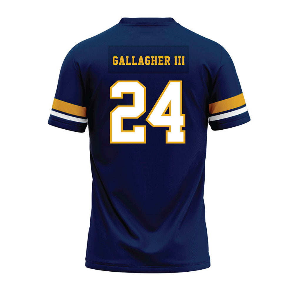 West Virginia - NCAA Football : Rodney Gallagher III - Blue Premium Football Jersey-1