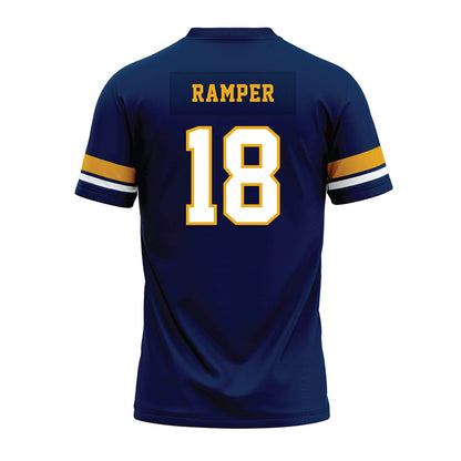 West Virginia - NCAA Football : Logan Ramper - Blue Premium Football Jersey-1