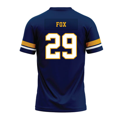 West Virginia - NCAA Football : Preston Fox - Blue Premium Football Jersey-1