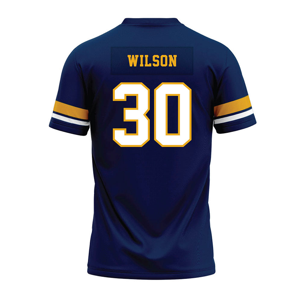 West Virginia - NCAA Football : Chase Wilson - Blue Premium Football Jersey-1